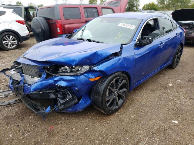 19XFC2F88KE010053 - 2019 HONDA CIVIC SPORT 蓝色 照片 1