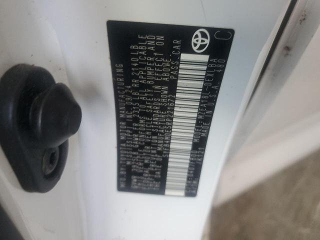 5YFB4MDE5RP221672 - 2024 TOYOTA COROLLA LE 白色 照片 12