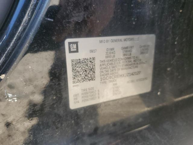 1GCRCREHXJZ142127 - 2018 CHEVROLET SILVERADO C1500 LT BLACK photo 12