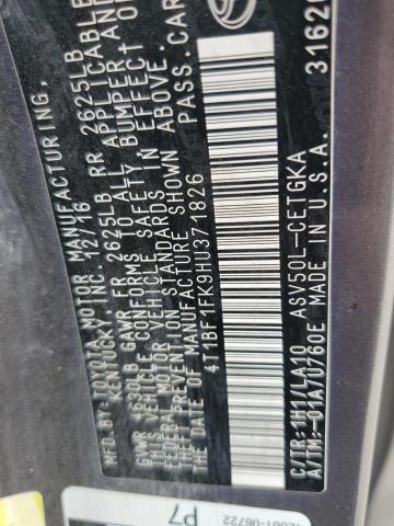 4T1BF1FK9HU371826 - 2017 TOYOTA CAMRY LE GRAY photo 13