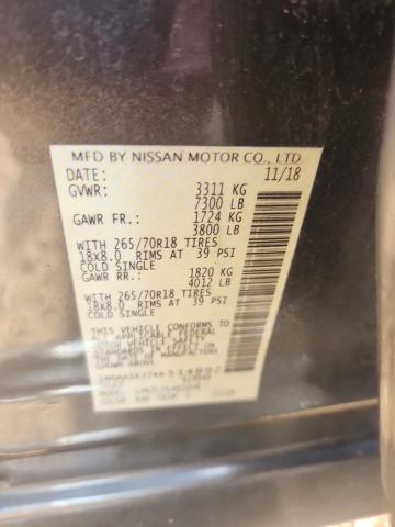 1N6AA1EJ7KN514892 - 2019 NISSAN TITAN S رمادي صورة 12