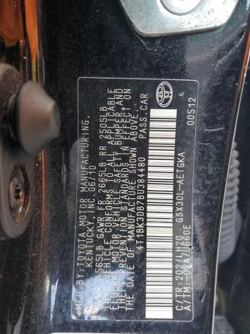 4T1BK3DB7BU384480 - 2011 TOYOTA AVALON BASE Чорний фото 13