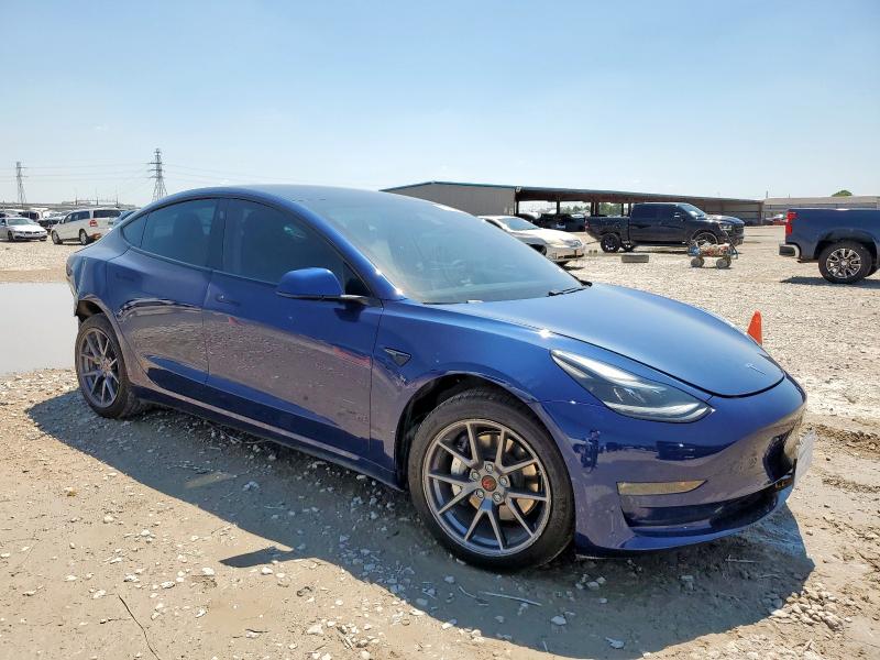 5YJ3E1EB1MF069222 - 2021 TESLA MODEL 3 ლურჯი ფოტო 4