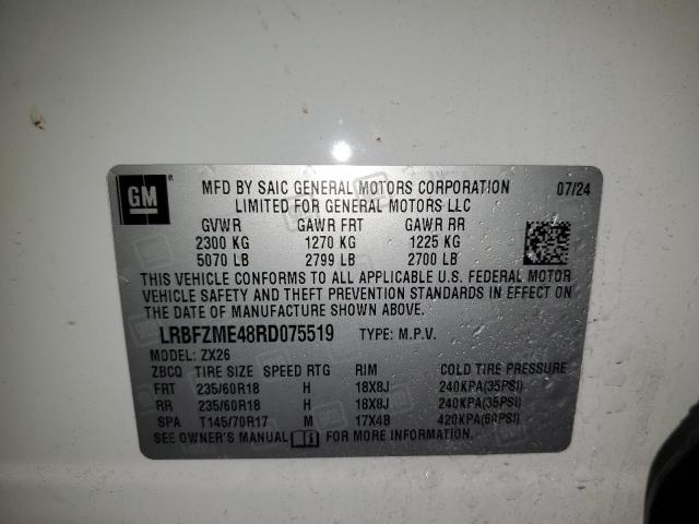 LRBFZME48RD075519 - 2024 BUICK ENVISION PREFERRED Ağ foto 13