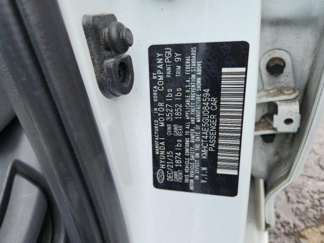 KMHCT4AE5GU084594 - 2016 HYUNDAI ACCENT SE 白色 照片 12