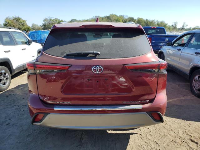 5TDFZRBH3LS049413 - 2020 TOYOTA HIGHLANDER PLATINUM RED photo 6