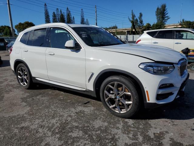 5UXTY3C02M9G39986 - 2021 BMW X3 SDRIVE30I WHITE photo 4