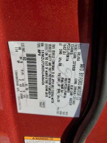 1FMZU73K05UA06426 - 2005 FORD EXPLORER XLT წითელი ფოტო 13