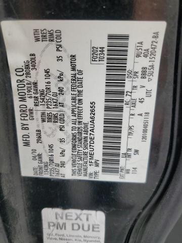 1FMEU7DE7AUA62655 - 2010 FORD EXPLORER XLT 黑色 照片 13