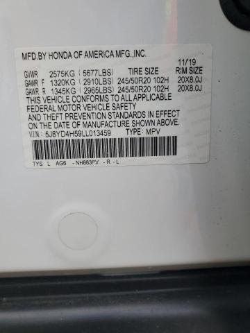 5J8YD4H59LL013459 - 2020 ACURA MDX TECHNOLOGY Beyaz fotoğraf 13