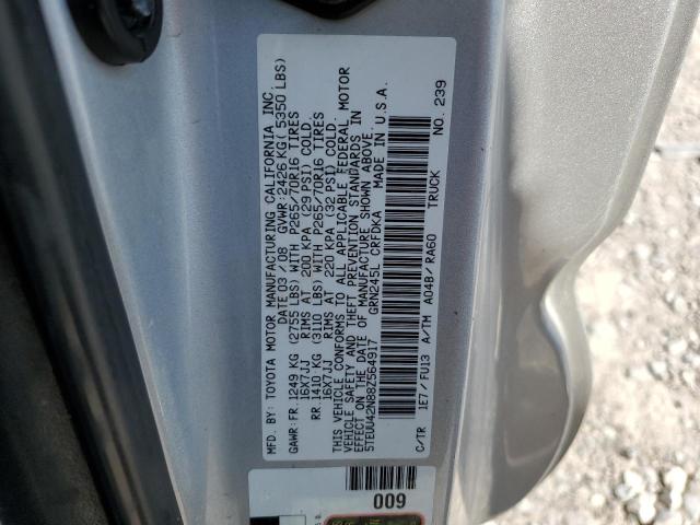 5TEUU42N88Z564917 - 2008 TOYOTA TACOMA ACCESS CAB Silber Foto 12