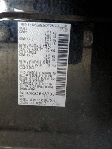 5N1DR2MMXKC648703 - 2019 NISSAN PATHFINDER S BLACK photo 14