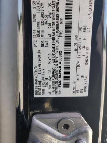 1FMCU0J95JUA06882 - 2018 FORD ESCAPE TITANIUM შავი ფოტო 13