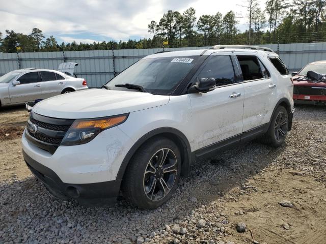 1FM5K8GT2DGB72635 - 2013 FORD EXPLORER SPORT WHITE photo 1