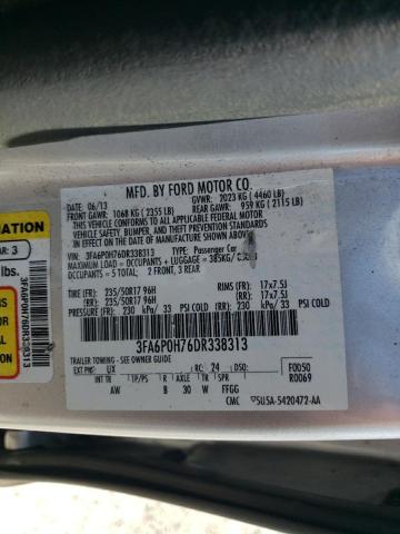 3FA6P0H76DR338313 - 2013 FORD FUSION SE 银色 照片 12