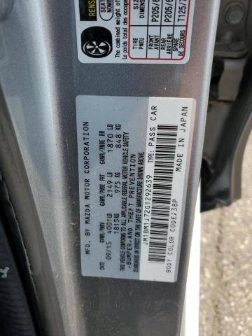 JM1BM1J72G1292639 - 2016 MAZDA 3 SPORT Srebrny zdjęcie 12