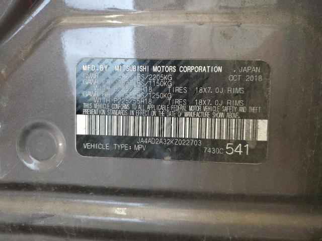 JA4AD2A32KZ022703 - 2019 MITSUBISHI OUTLANDER ES BROWN photo 13