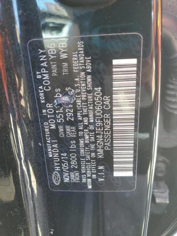 KMHGN4JE9FU060504 - 2015 HYUNDAI GENESIS 3.8L BLACK photo 12