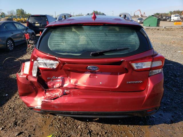 4S3GTAD63K3744266 - 2019 SUBARU IMPREZA PREMIUM BURGUNDY photo 6