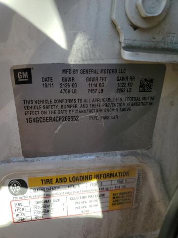 1G4GC5ER4CF205652 - 2012 BUICK LACROSSE 白色 照片 12