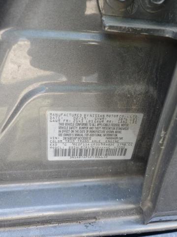 3N1AB7AP1KY306610 - 2019 NISSAN SENTRA S ნაცრისფერი ფოტო 12