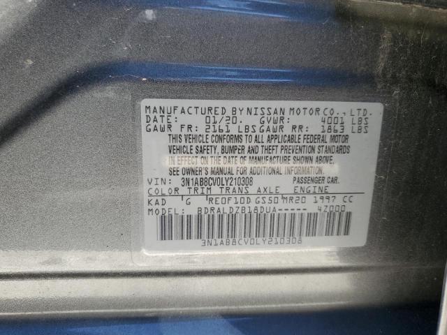 3N1AB8CV0LY210308 - 2020 NISSAN SENTRA SV GRAY photo 13