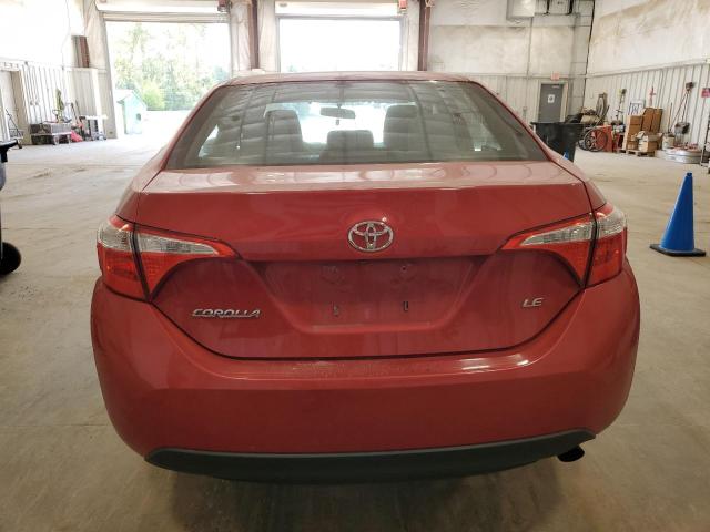 2T1BURHE0GC516814 - 2016 TOYOTA COROLLA L RED photo 6