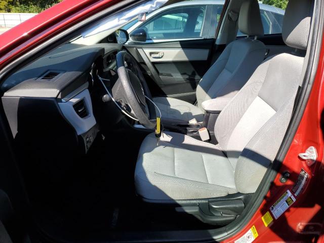 2T1BURHE0GC516814 - 2016 TOYOTA COROLLA L RED photo 7