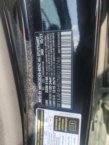 W1KAF4HB7NR018746 - 2022 MERCEDES-BENZ C 300 4MATIC BLACK photo 12