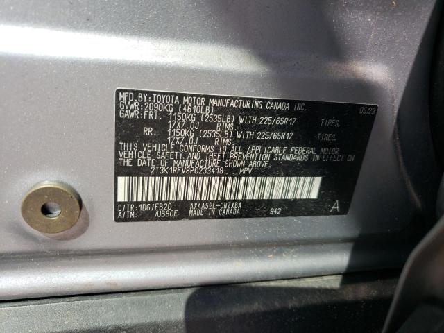 2T3K1RFV8PC233418 - 2023 TOYOTA RAV4 LE SILVER photo 13