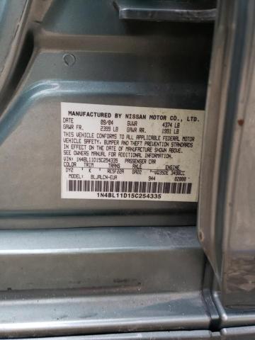 1N4BL11D15C254335 - 2005 NISSAN ALTIMA SE GRAY photo 13