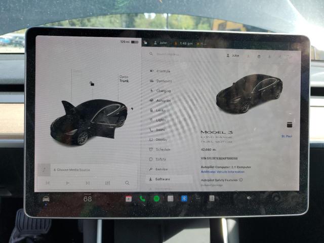 5YJ3E1EB0KF199098 - 2019 TESLA MODEL 3 შავი ფოტო 9