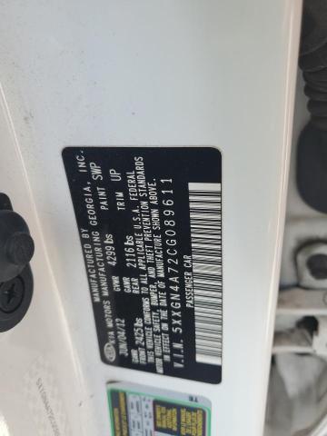 5XXGN4A72CG089611 - 2012 KIA OPTIMA EX WHITE photo 12