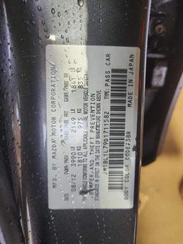 JM1BL1L79D1711582 - 2013 MAZDA 3 I GRAY photo 14