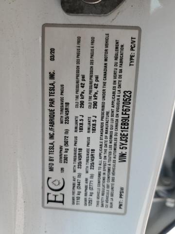 5YJ3E1EB9LF670523 - 2020 TESLA MODEL 3 灰色 照片 12