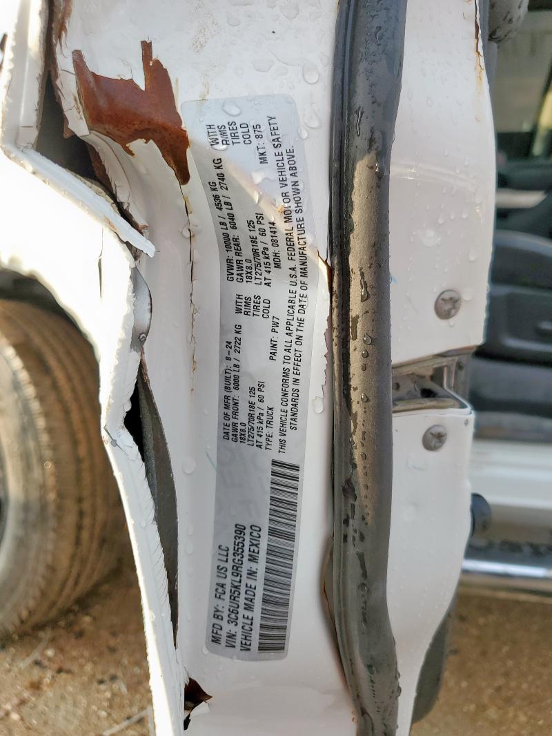 3C6UR5KL9RG355390 - 2024 RAM 2500 LARAMIE Սպիտակ լուսանկար 12