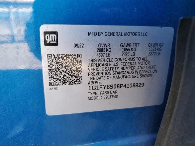 1G1FY6S08P4108929 - 2023 CHEVROLET BOLT EUV LT BLUE photo 13