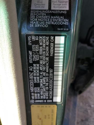 WDBEA32E0SC228187 - 1995 MERCEDES-BENZ E 320 BASE GREEN photo 12