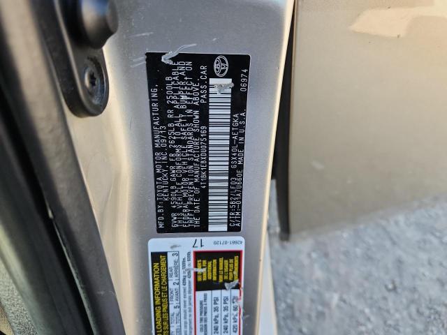 4T1BK1EBXDU075169 - 2013 TOYOTA AVALON BASE TAN photo 12