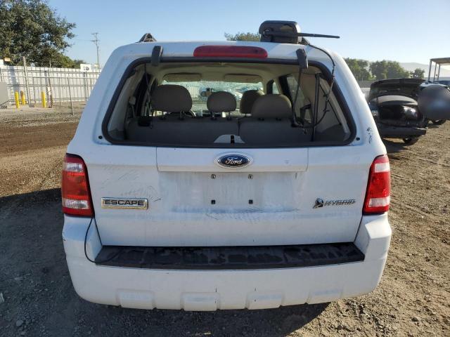 1FMCU59H28KE65141 - 2008 FORD ESCAPE HEV WHITE photo 6