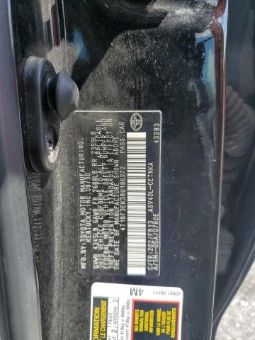 4T1BF3EK3BU186272 - 2011 TOYOTA CAMRY BASE Negro foto 12