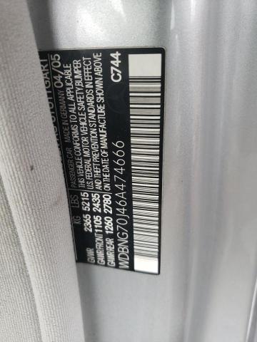 WDBNG70J46A474666 - 2006 MERCEDES-BENZ S 430 SILVER photo 12