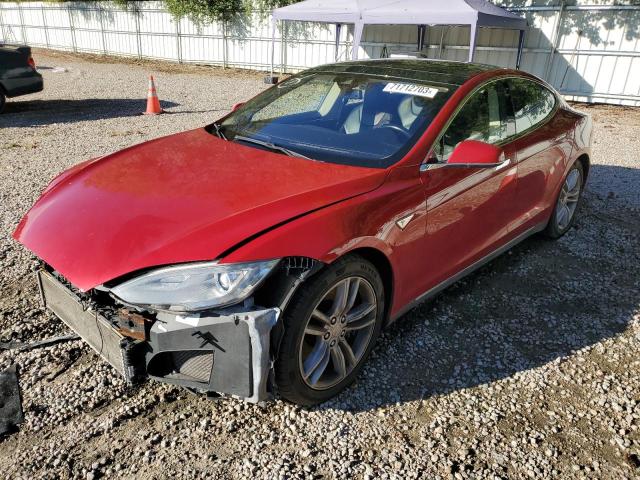 5YJSA1H11EFP56969 - 2014 TESLA MODEL S Կարմիր լուսանկար 1