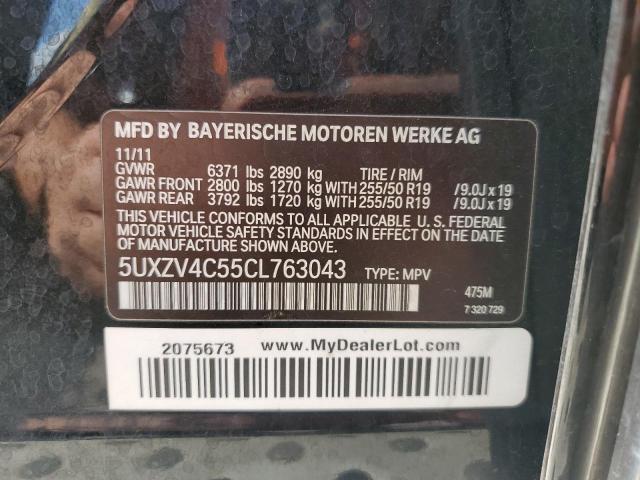 5UXZV4C55CL763043 - 2012 BMW X5 XDRIVE35I 黑色 照片 14
