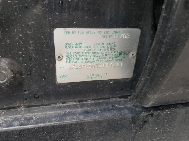 JF1SG65673H750687 - 2003 SUBARU FORESTER 2.5XS Qara foto 12