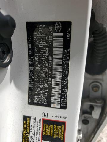 4T1BF1FK5DU723407 - 2013 TOYOTA CAMRY L თეთრი ფოტო 13