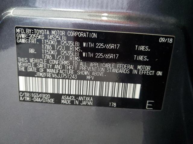 JTMZFREV6JJ751243 - 2018 TOYOTA RAV4 LE Boz foto 13