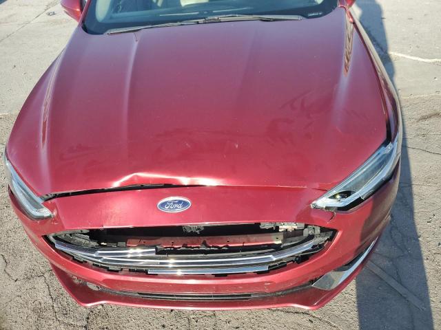 3FA6P0T95HR100595 - 2017 FORD FUSION SE MAROON photo 11