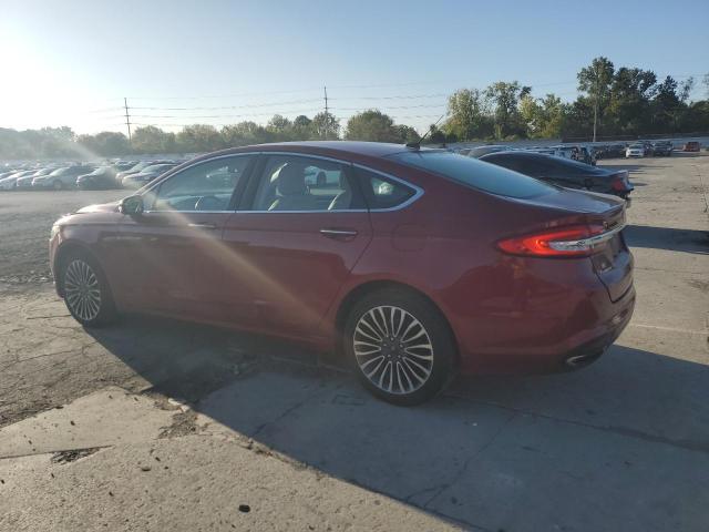 3FA6P0T95HR100595 - 2017 FORD FUSION SE MAROON photo 2