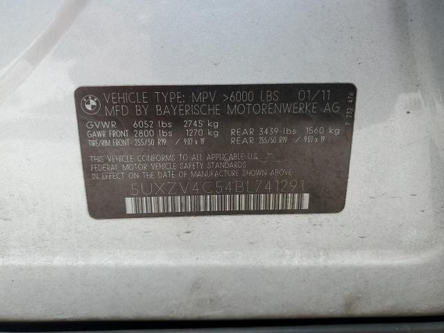 5UXZV4C54BL741291 - 2011 BMW X5 XDRIVE35I 银色 照片 14